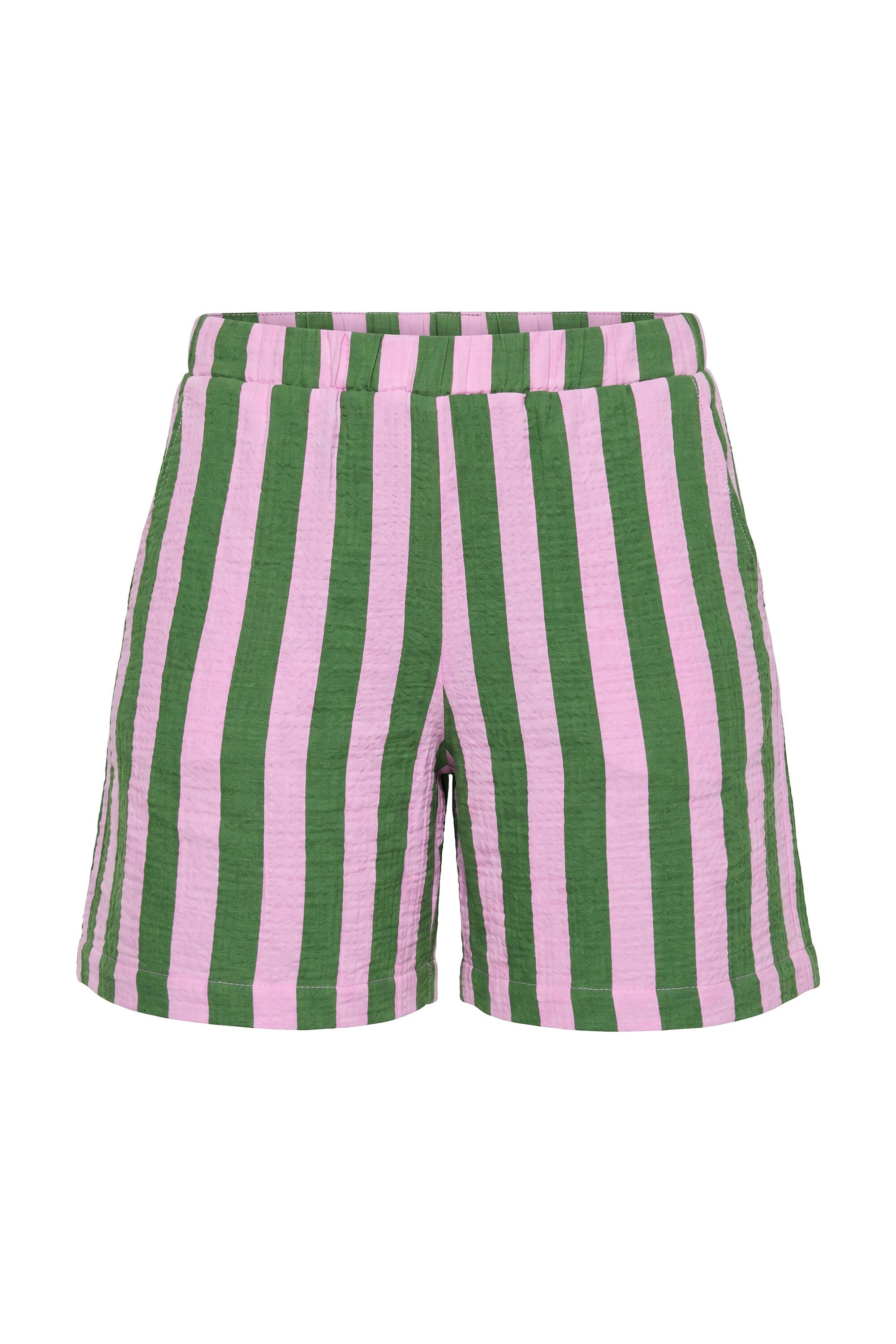 Studio Untold Shorts Musselin-Shorts Wide Legs Streifen Elastikbund