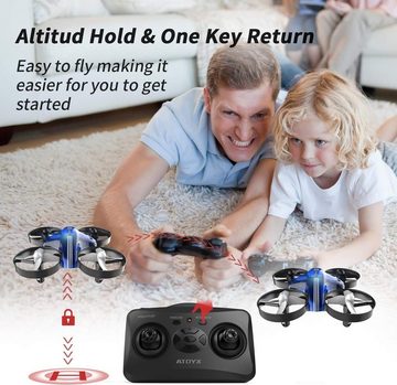ATOYX Für Kinder und Anfänger, RC Drone, Quadrocopter Mini Helikopter Drohne (mit Höhehalten, Kopflos Modus, 3D Flips, EIN-Tasten-Rückkehr, Bestes)