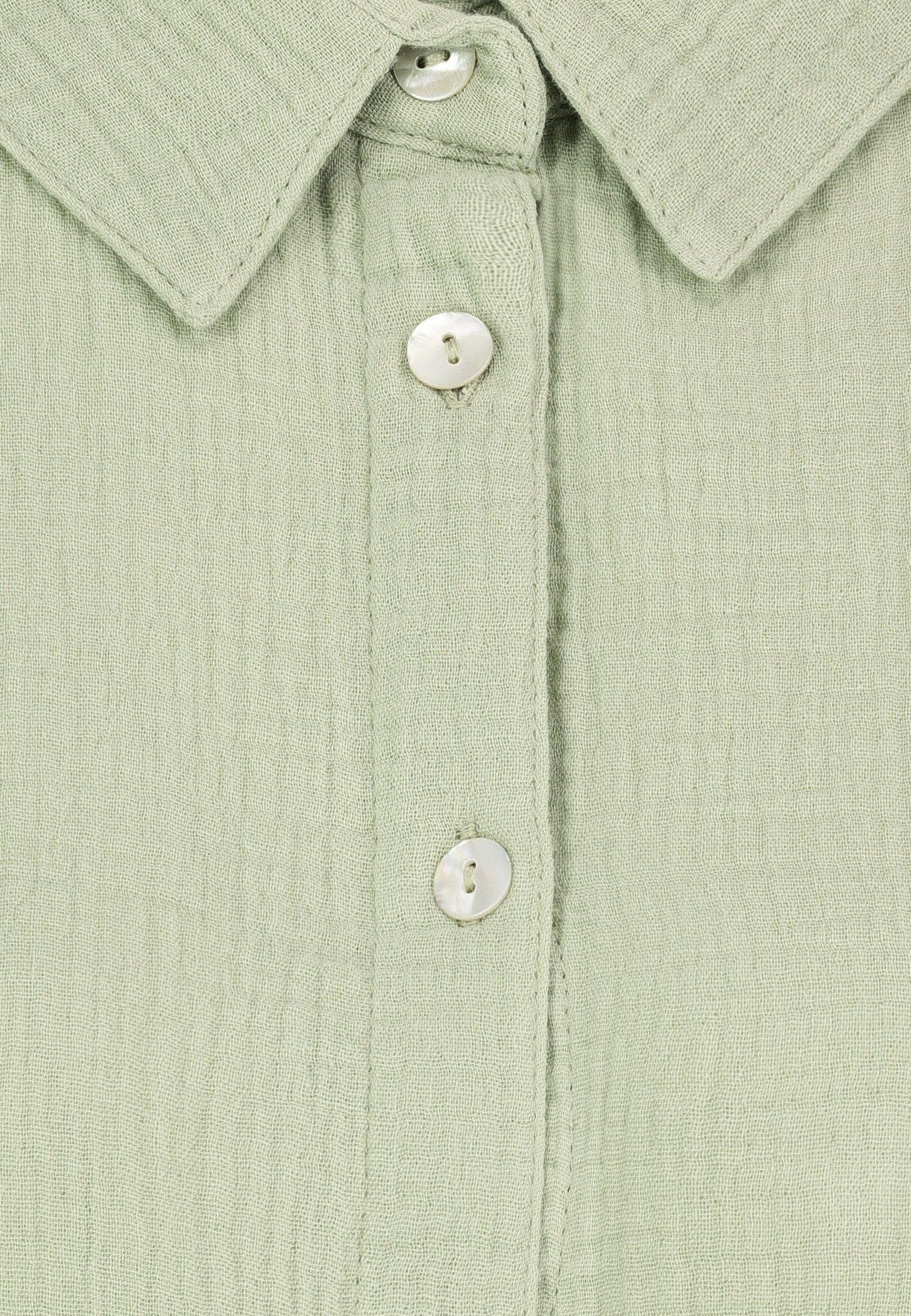 Bluse Oversize Musselin light-green Langarmbluse SUBLEVEL