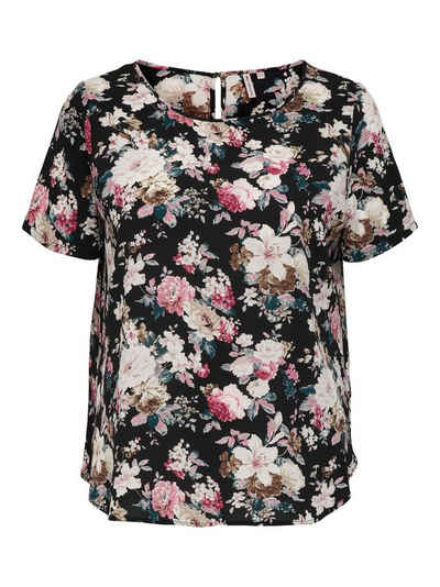 ONLY CARMAKOMA Blusenshirt Kurzarm Design Bluse Plus Size Curvy Shirt CARVICA Übergröße (1-tlg) 3906 in Rosa