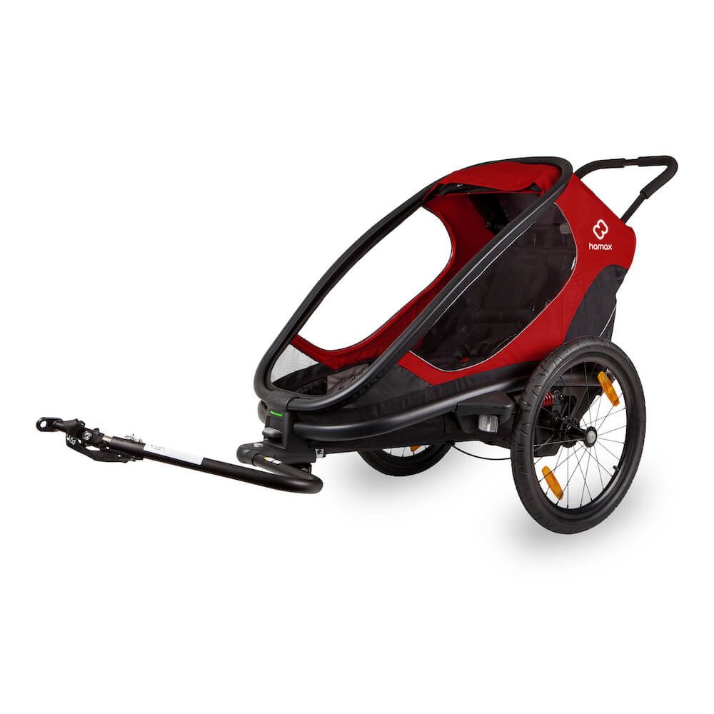 Hamax Fahrradkinderanhänger Outback One inkl. Fahrraddeichsel und Buggyrad (für 1 Kind)