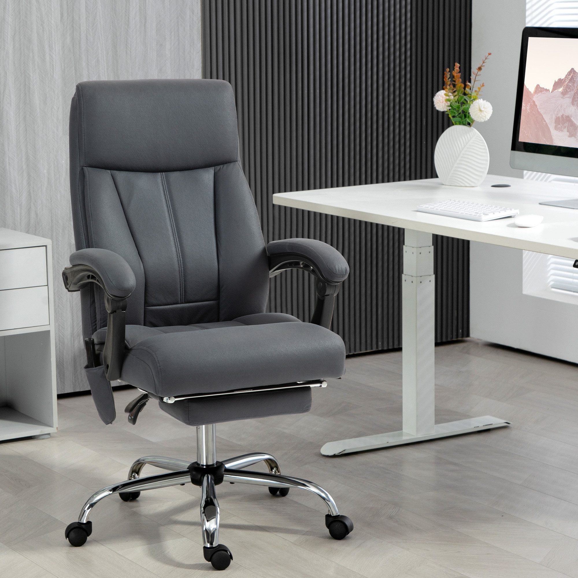 Vinsetto Schreibtischstuhl Bürostuhl mit Wippfunktion, Massagesessel günstig online kaufen