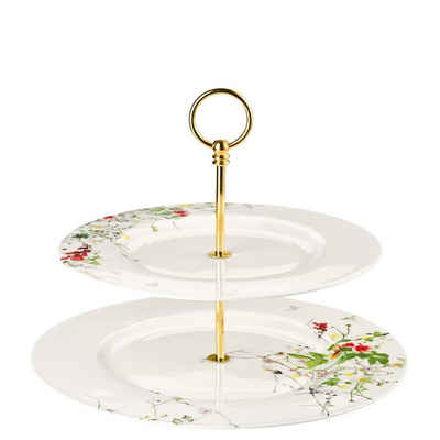 Rosenthal Etagere Brillance Fleurs Sauvages Etagere 2-tlg mit Fahnentellern, Porzellan, (2-tlg)