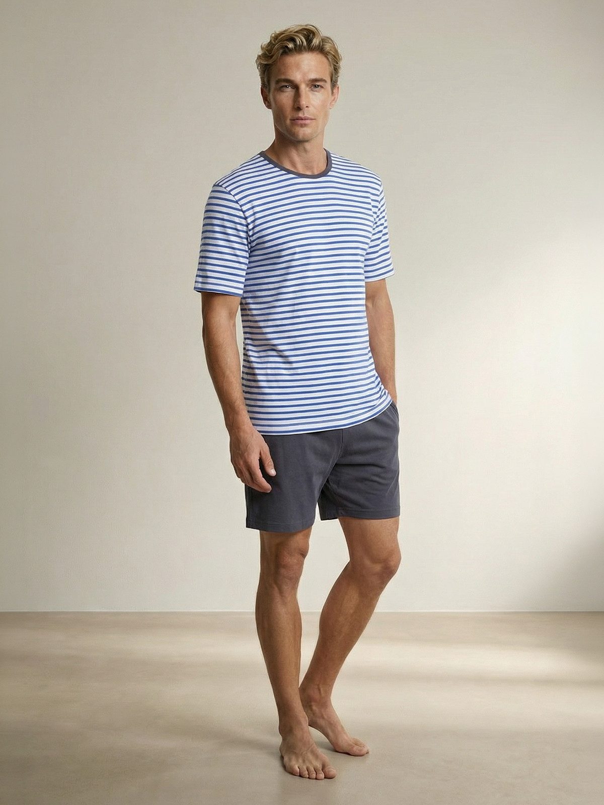 Henry Terre Shorty Pyjama Set Kurz - Gestreift