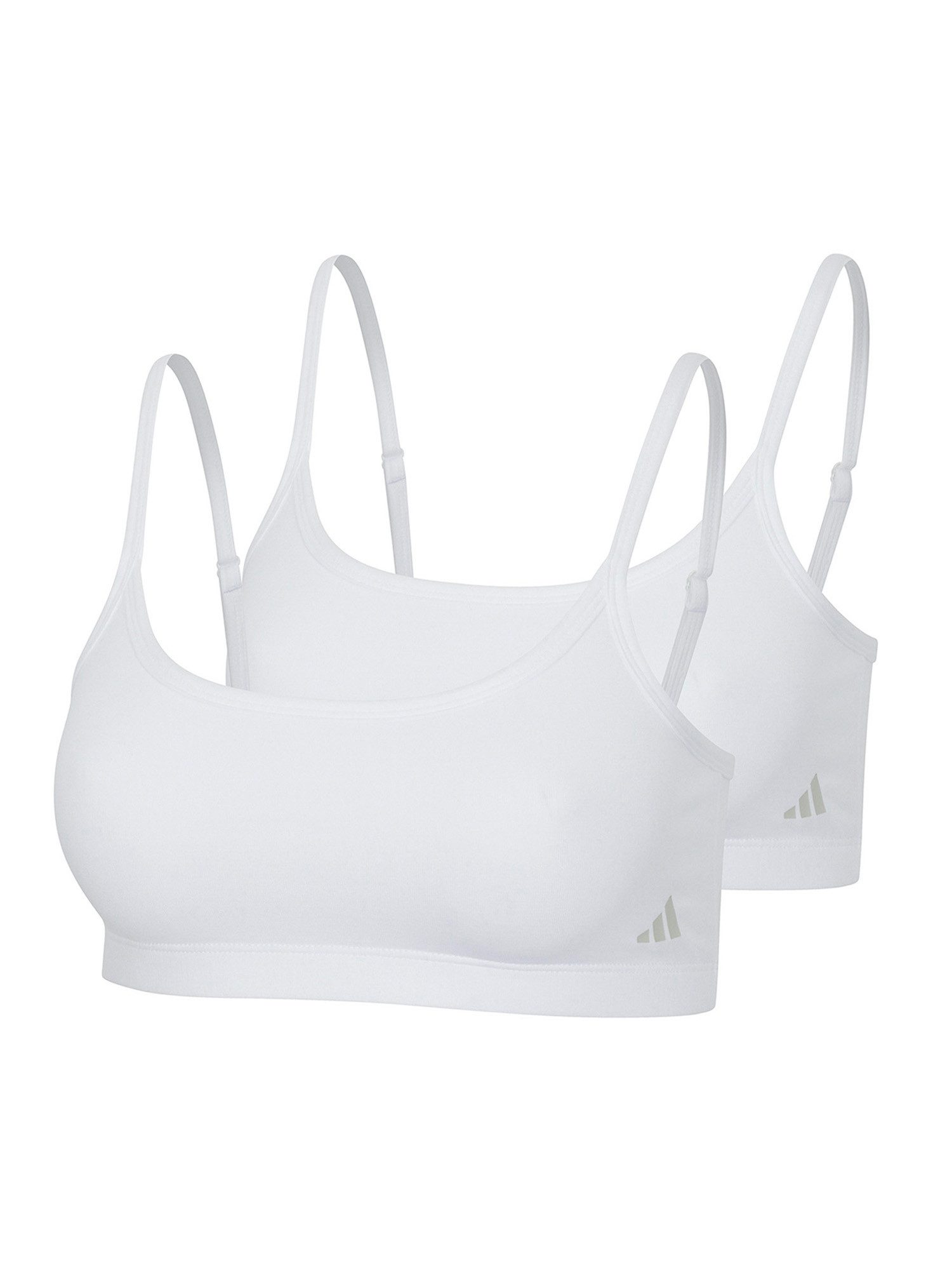 adidas Sportswear Bralette Sport Active Modal Comfort - perfekter Sitz - elastische Träger (2-tlg) Soft-BH bügellos Pull-On verstellbar Damen Gym Training Yoga leicht