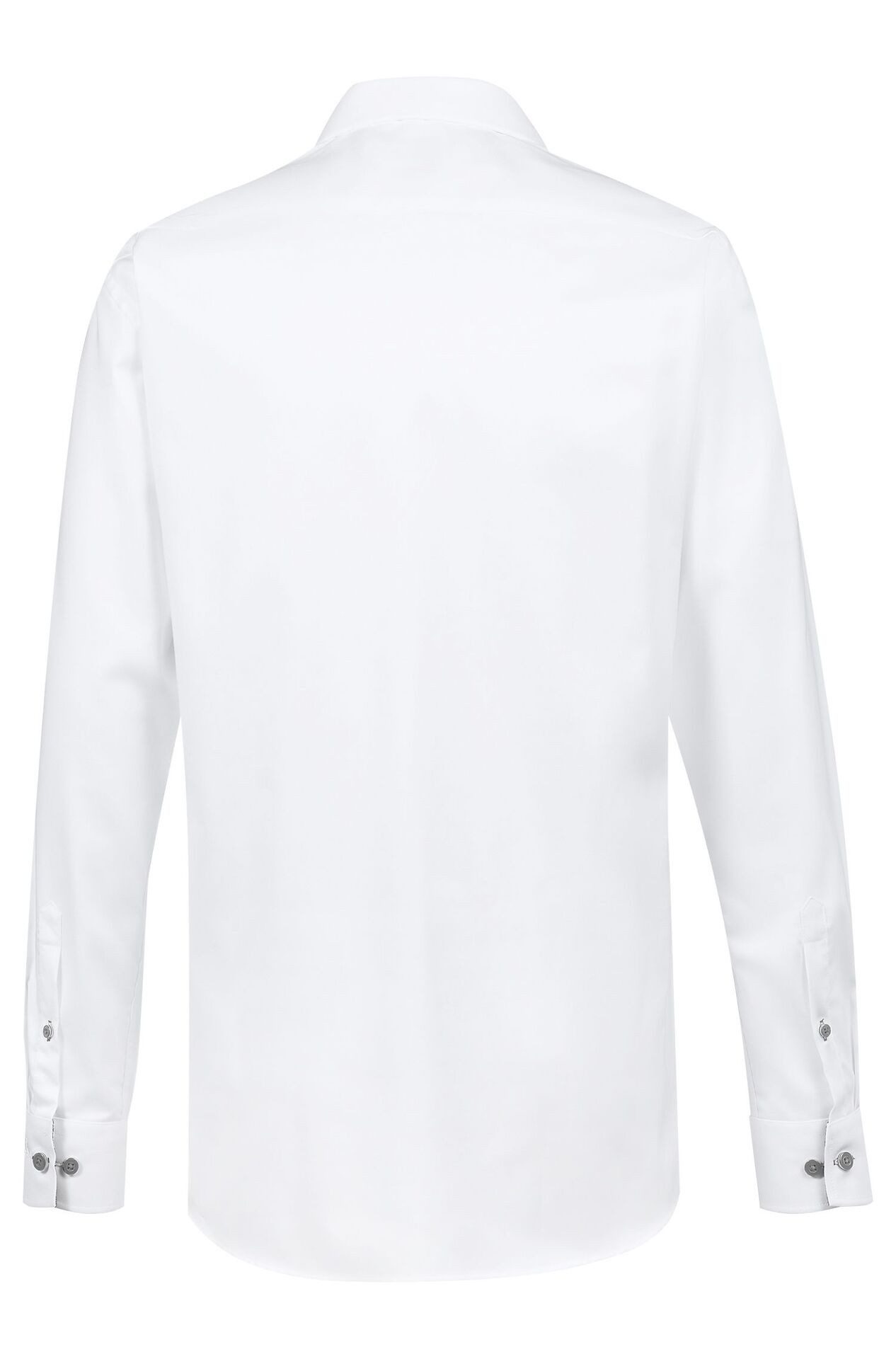 GREIFF Langarmhemd Greiff Modern WITH 37.5® Herren Hemd Langarm Regular Weiß/Grau