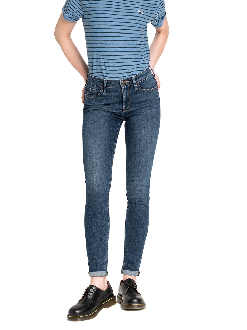 Lee® Skinny-fit-Jeans Scarlett Jeans Hose mit Stretch Dark Ulrich (40618)