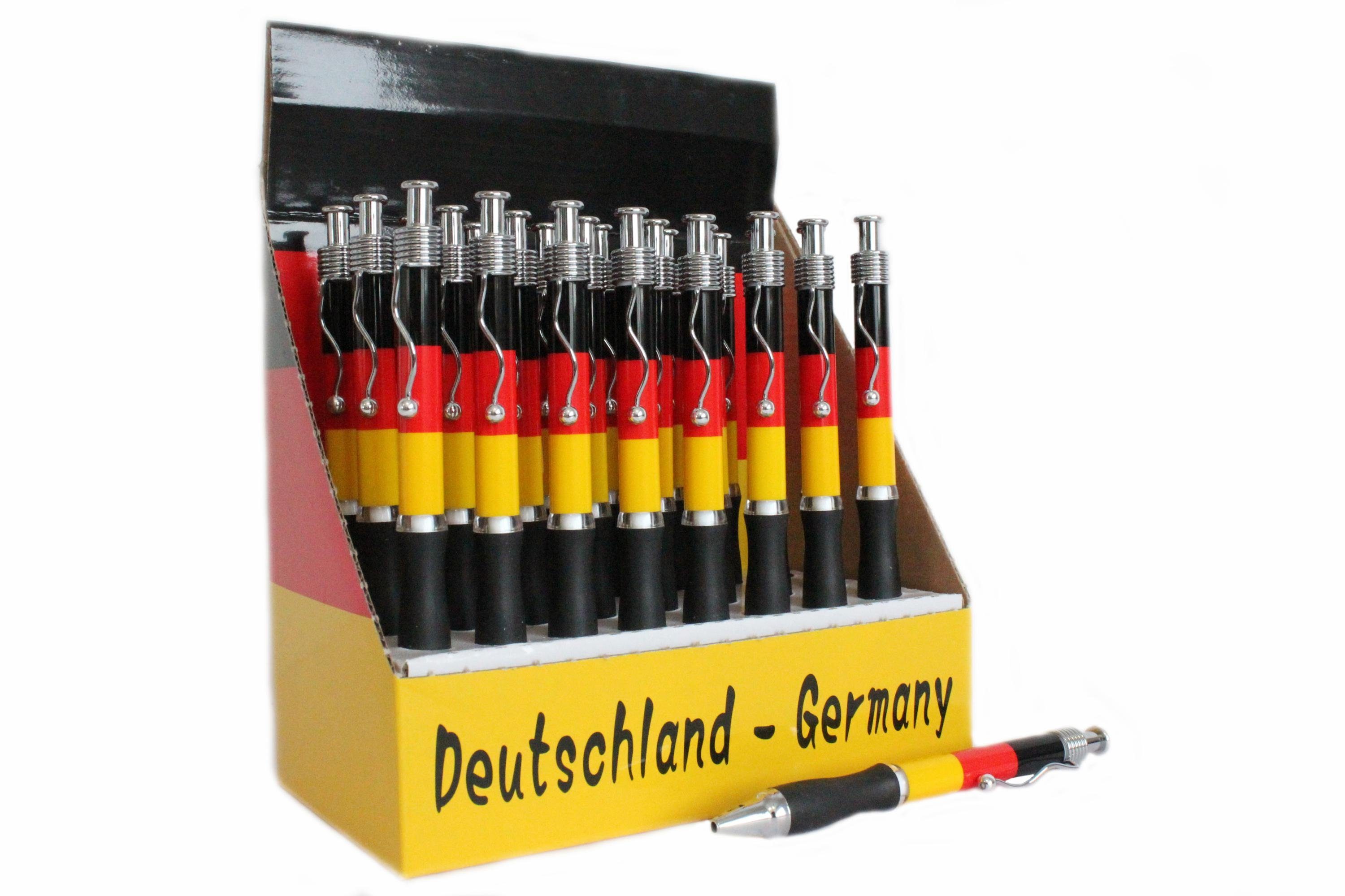 ELLUG Kugelschreiber 24x Kugelschreiber Kulli Stift Deutschland im Display Fanartikel, (24-tlg)