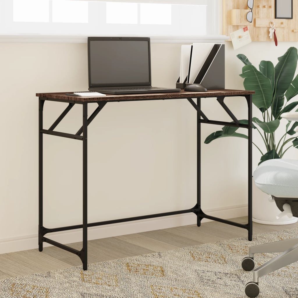 vidaXL Schreibtisch Schreibtisch Braun Eichen-Optik 100x45x76cm günstig online kaufen
