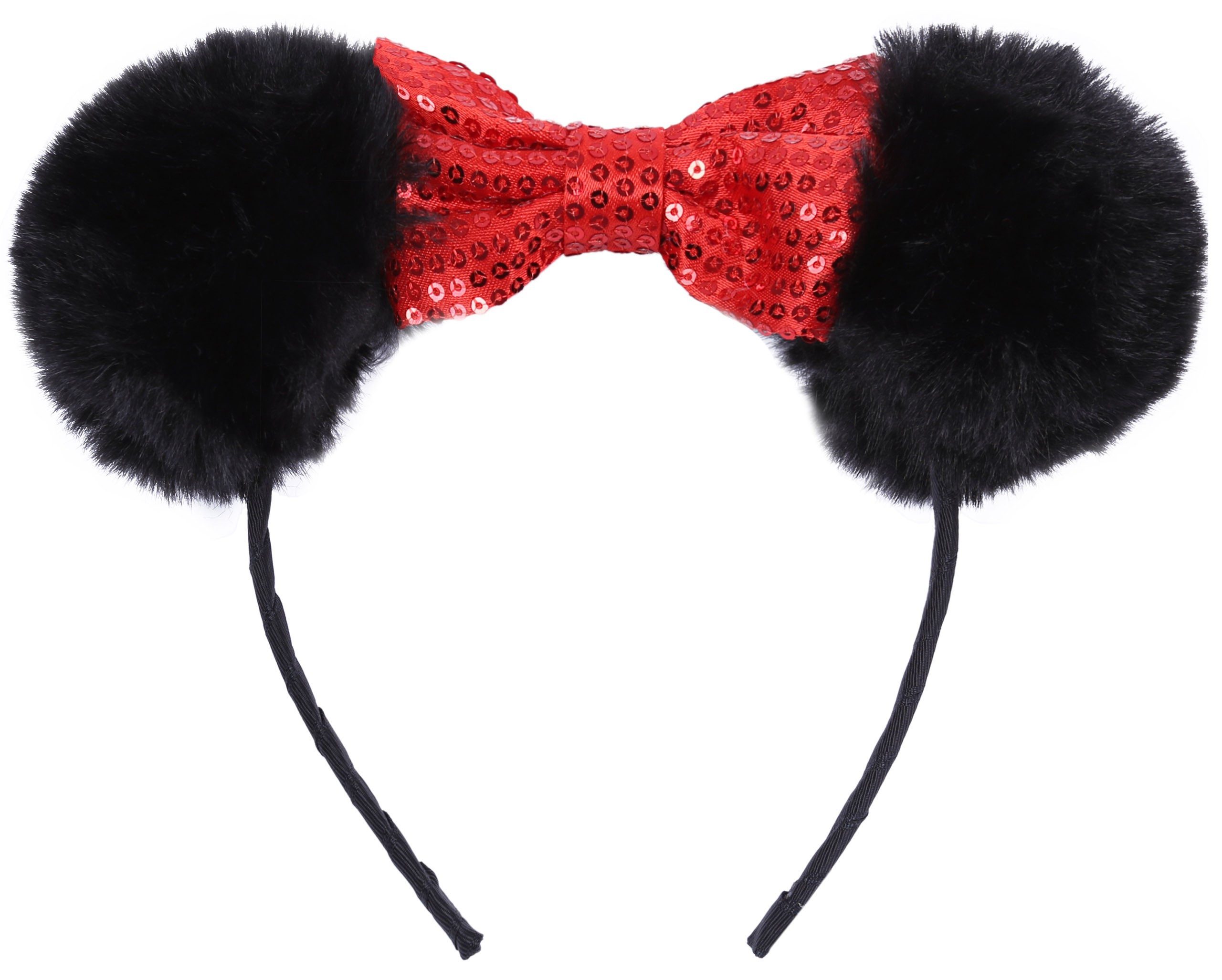 Disney Haarband Schwarzes Haarband mit Pompons Minnie Mouse Disney