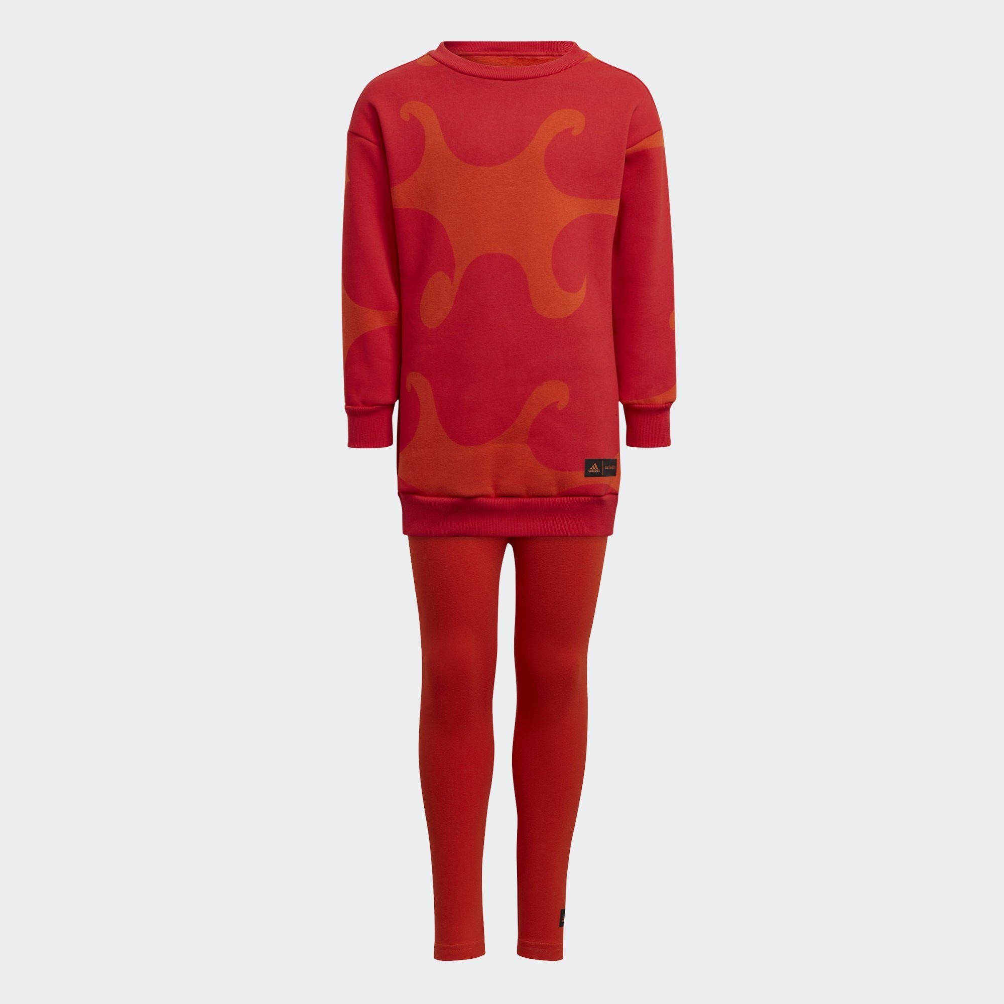 Orange Lush adidas MARIMEKKO Collegiate Sportswear SET Red / Trainingsanzug