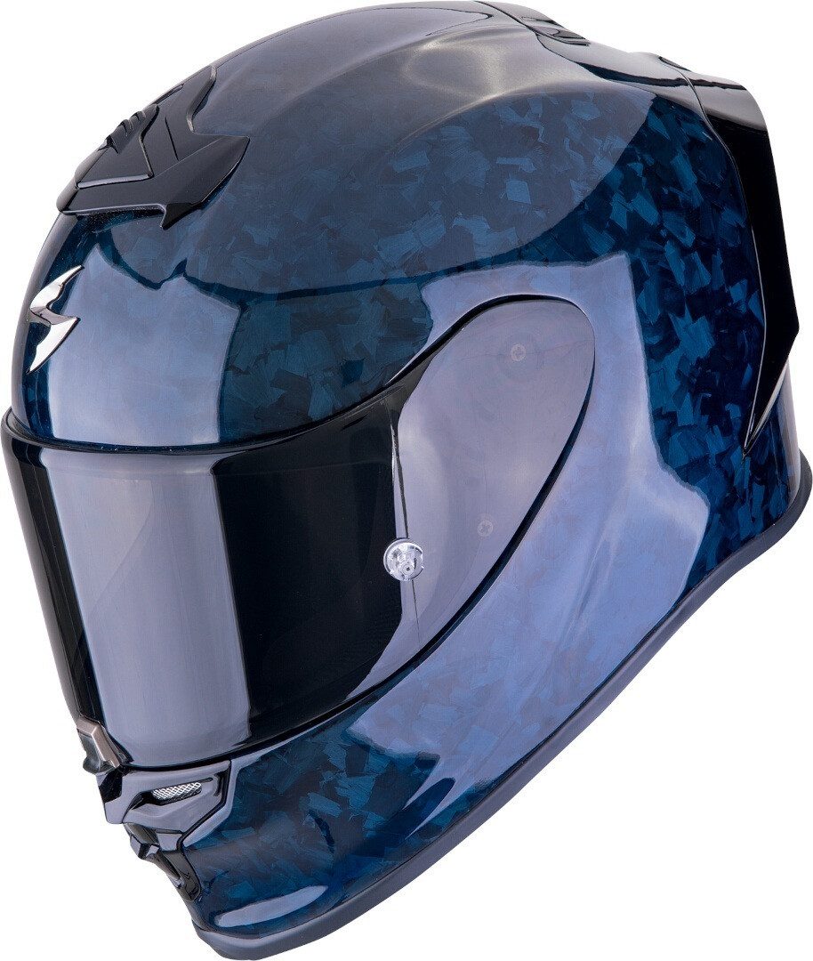 Scorpion Exo Motorradhelm EXO-R1 Evo Carbon Air Onyx Helm, Notfallsystem-Polsterung (EQRS)