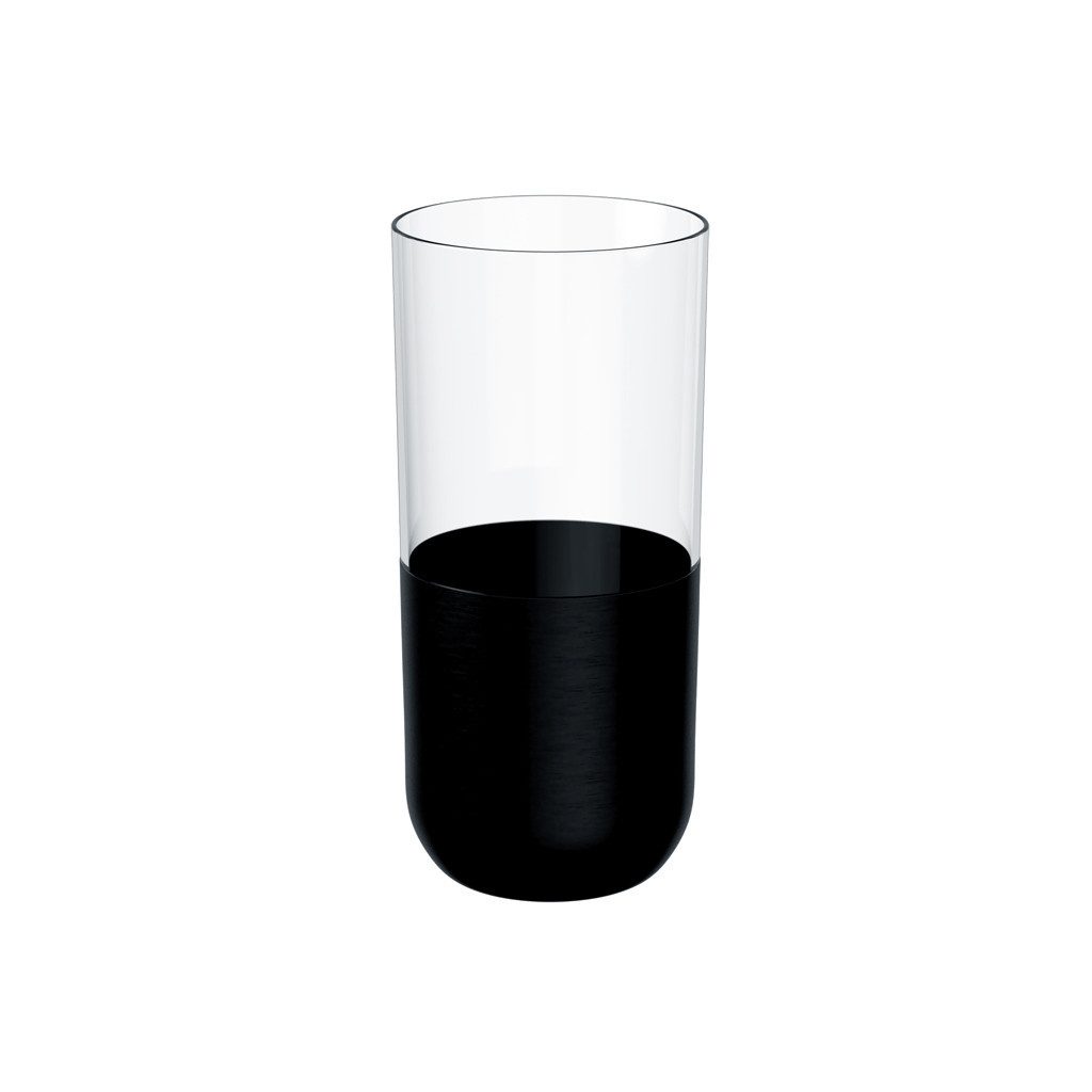 Villeroy & Boch Longdrinkglas Manufacture Rock Longdrinkbecher, 4-tlg., Glas, Kristallglas, 4 Stck, Handwäsche empfohlen