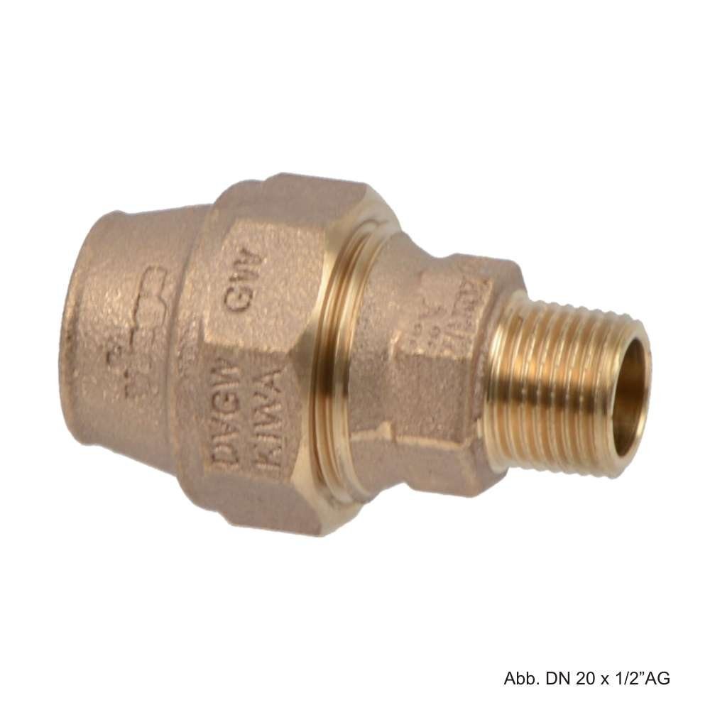 Viega Wasserrohr Viega Maxiplex-Übergangsstück, Modell 9011 mit R-Gewinde 32 mm x 1"AG