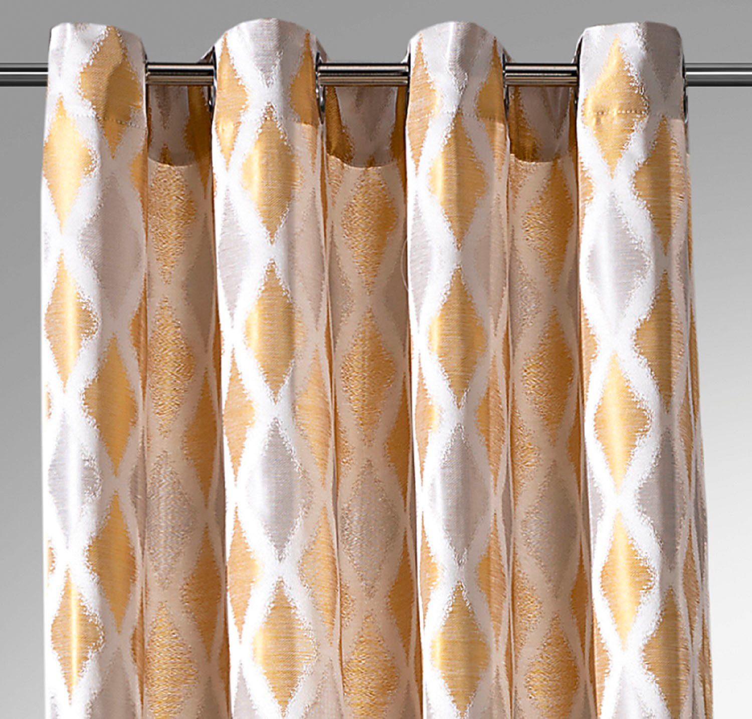 Weckbrodt Vorhang Raute (1 St), Ösen, blickdicht, Jacquard, Jacquard, strukturiert, blickdicht, Muster Raute, Gardine, Store