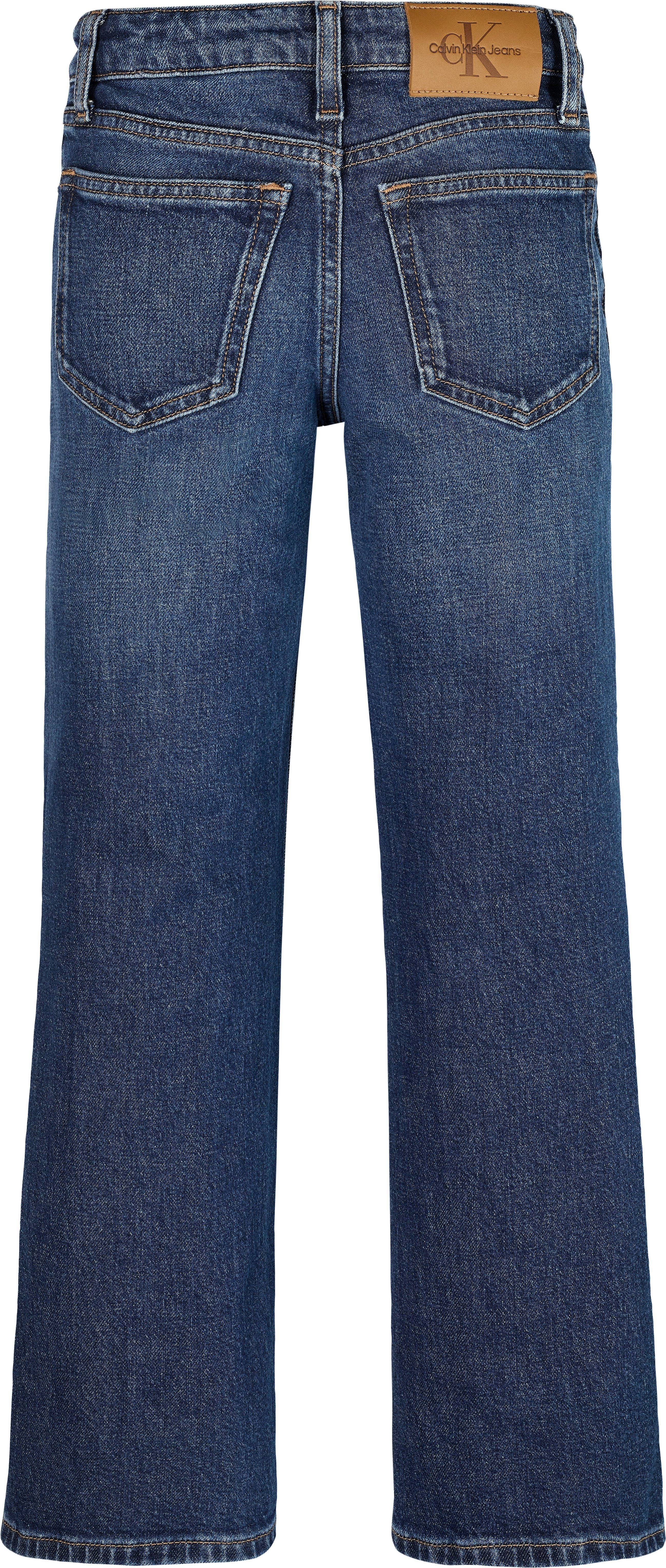 Calvin Klein Jeans Weite Jeans verstellbarer Bund, weites Bein, hohe Taille, Baumwoll-Stretch