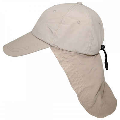 FoxOutdoor Snapback Cap Cap, Nackenschutz, Reißverschluss-Tasche innen