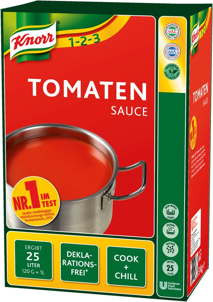 Knorr Saucen, Knorr Tomaten Sauce Trockenmischung für 25 Liter Wasser 3000g