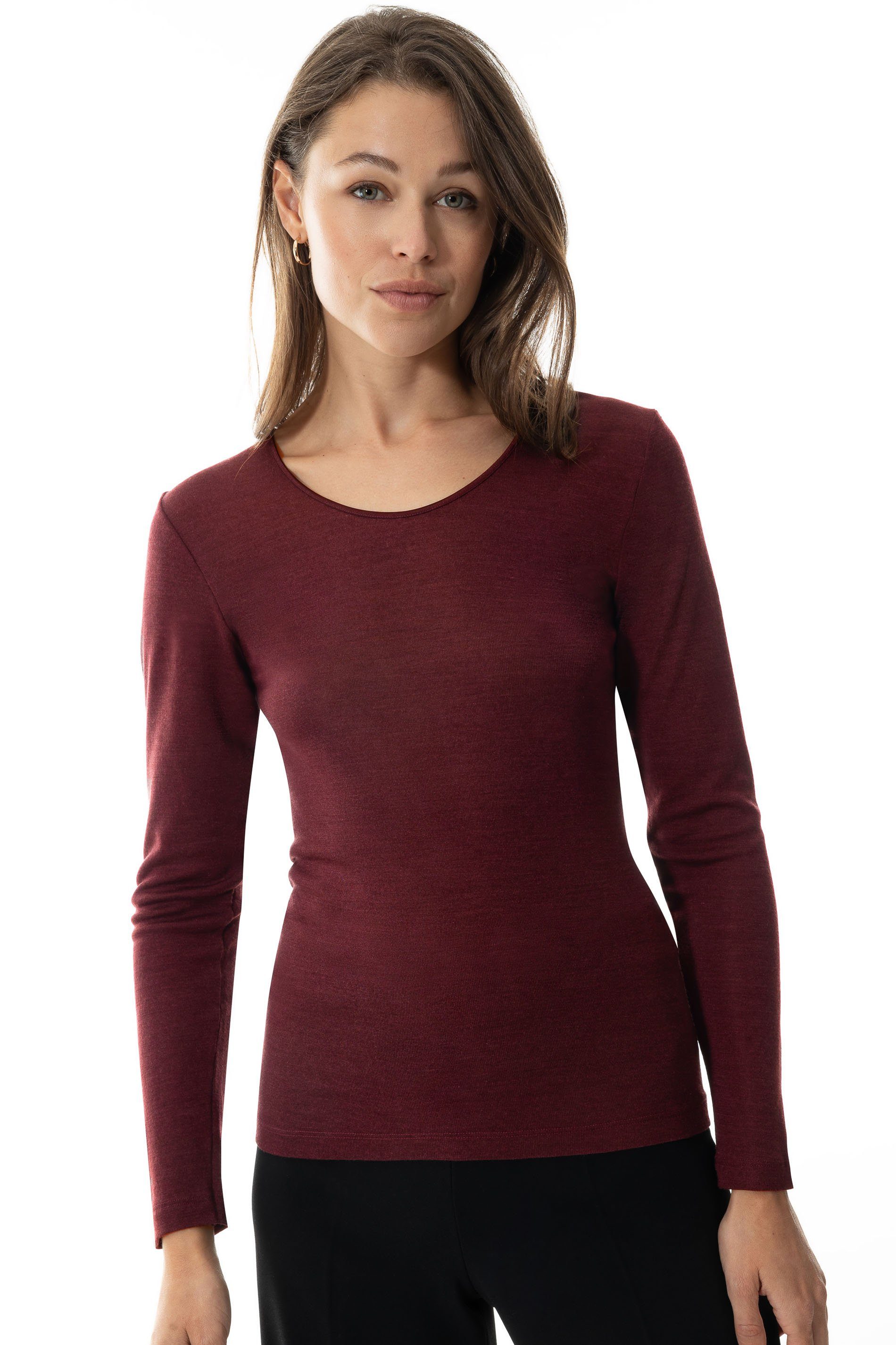 Mey Thermounterhemd Mey Langarmshirt Serie Exquisite 66577 indigo Rose (1 Stück, 1-St., 1 Stück) wärmend | T-Shirts