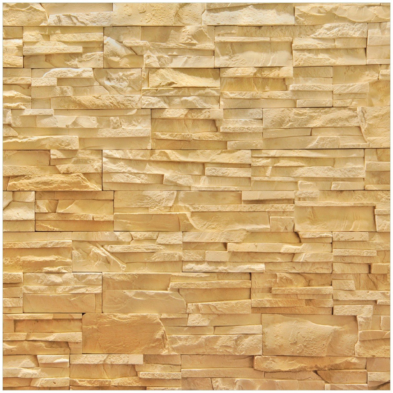 Wallario Memoboard Steinwand gelb-orange