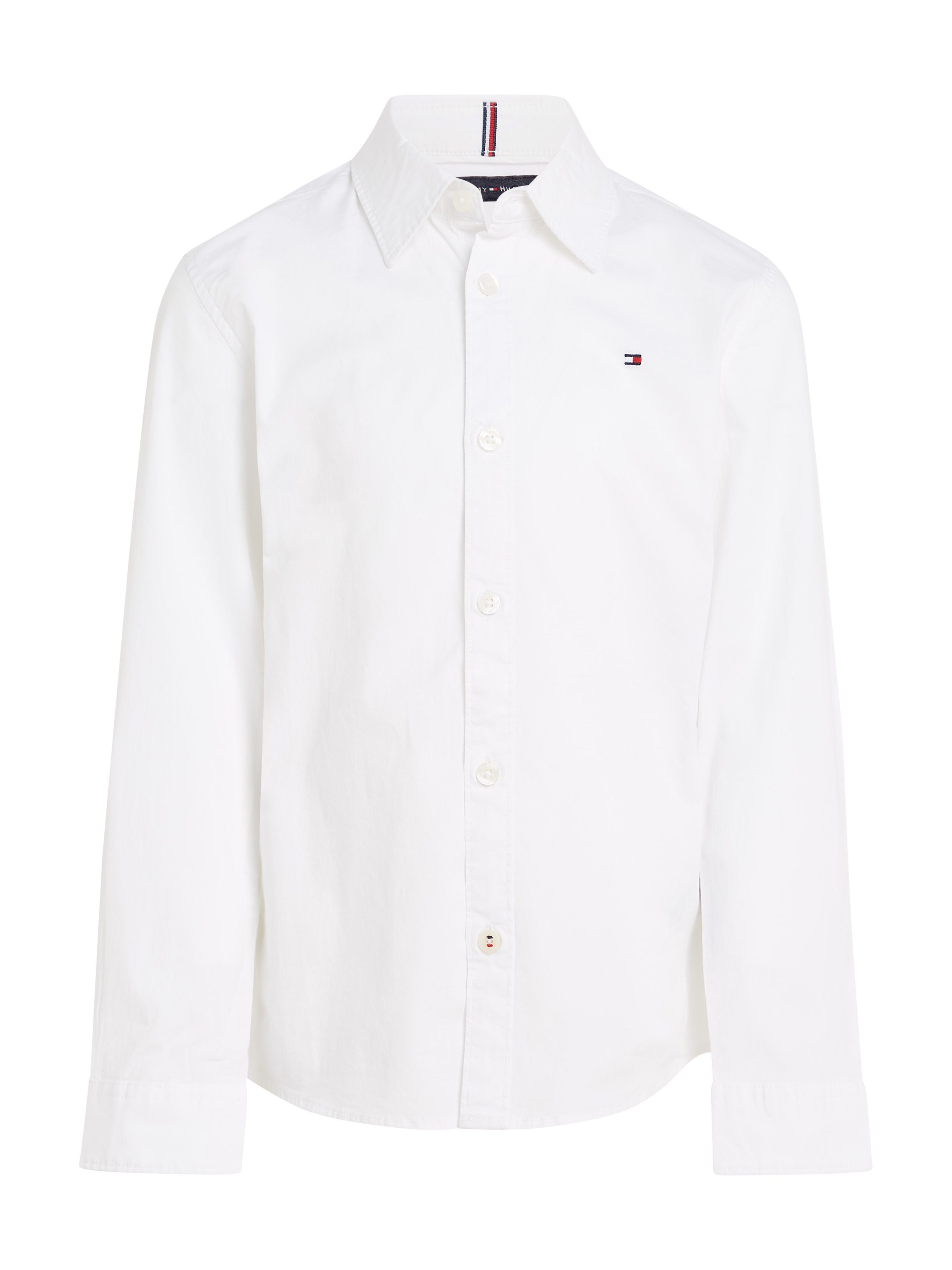 Tommy Hilfiger STRETCH POPLIN Jungen L/S SHIRT SOLID Langarmhemd für