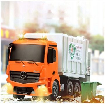 COIL RC-Truck RC-Müllwagen, E560 Mercedes Benz Antos, Recyclingspielzeug, 1:20, 2,4 GHz, Ferngesteuert, LED, Maße: 41 x 22 x 15 cm