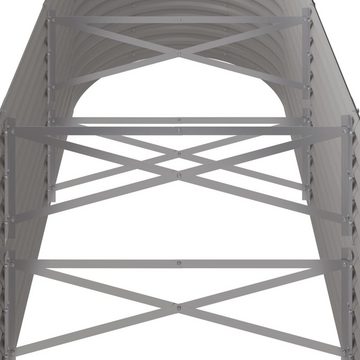 furnicato Hochbeet Pulverbeschichteter Stahl 224x80x68 cm Grau