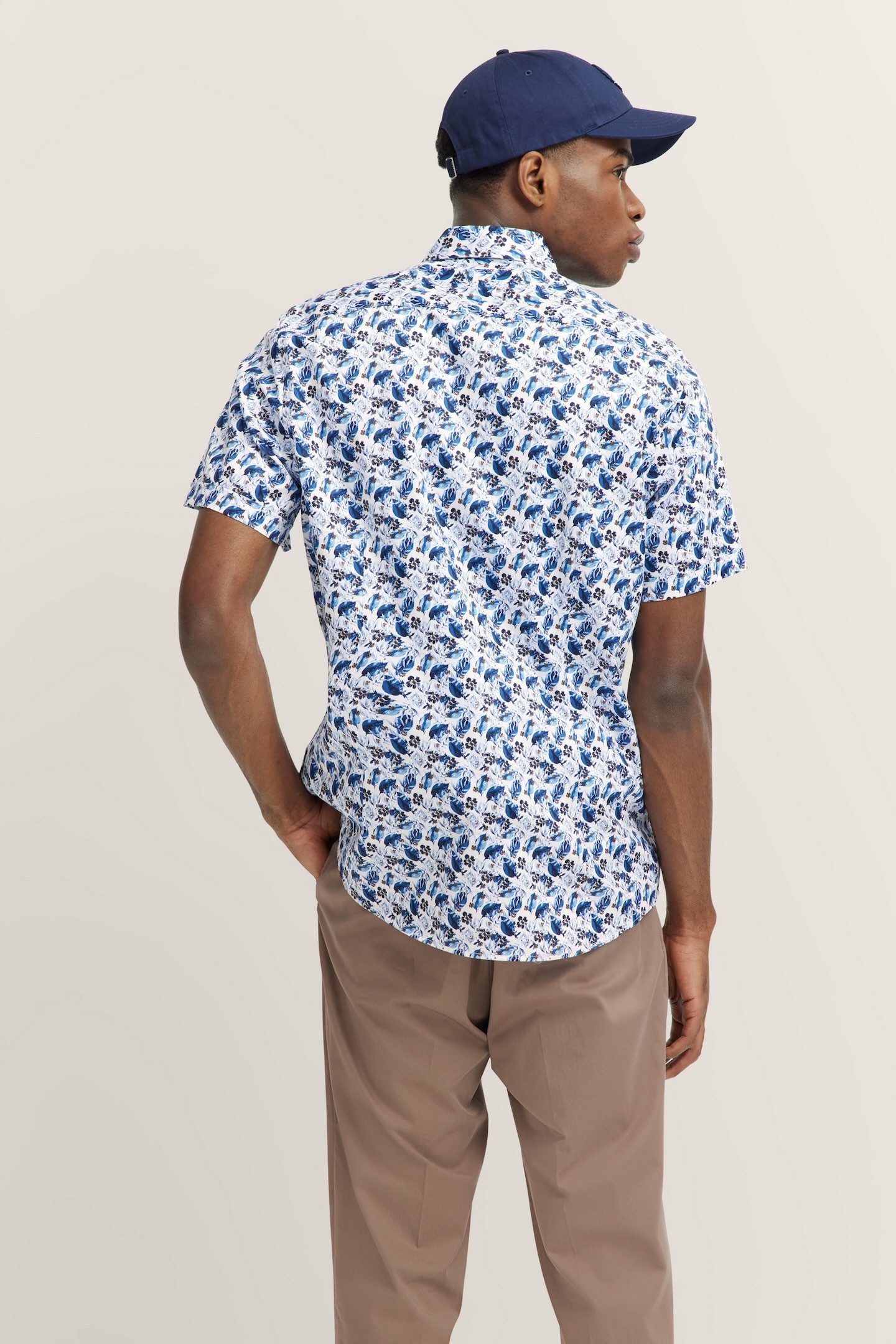 bugatti Kurzarmhemd, aus Satin-Twill günstig online kaufen