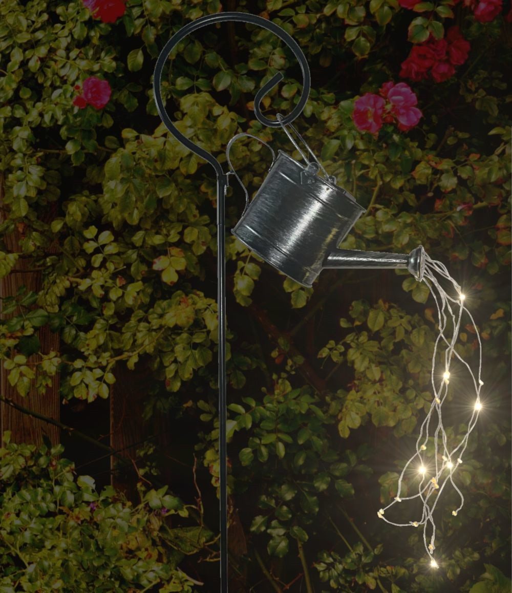 Seasonals LED Solarleuchte 1020 LED Solar-Gießkanne "Poury" 28 Dioden warmweiß 92x24cm