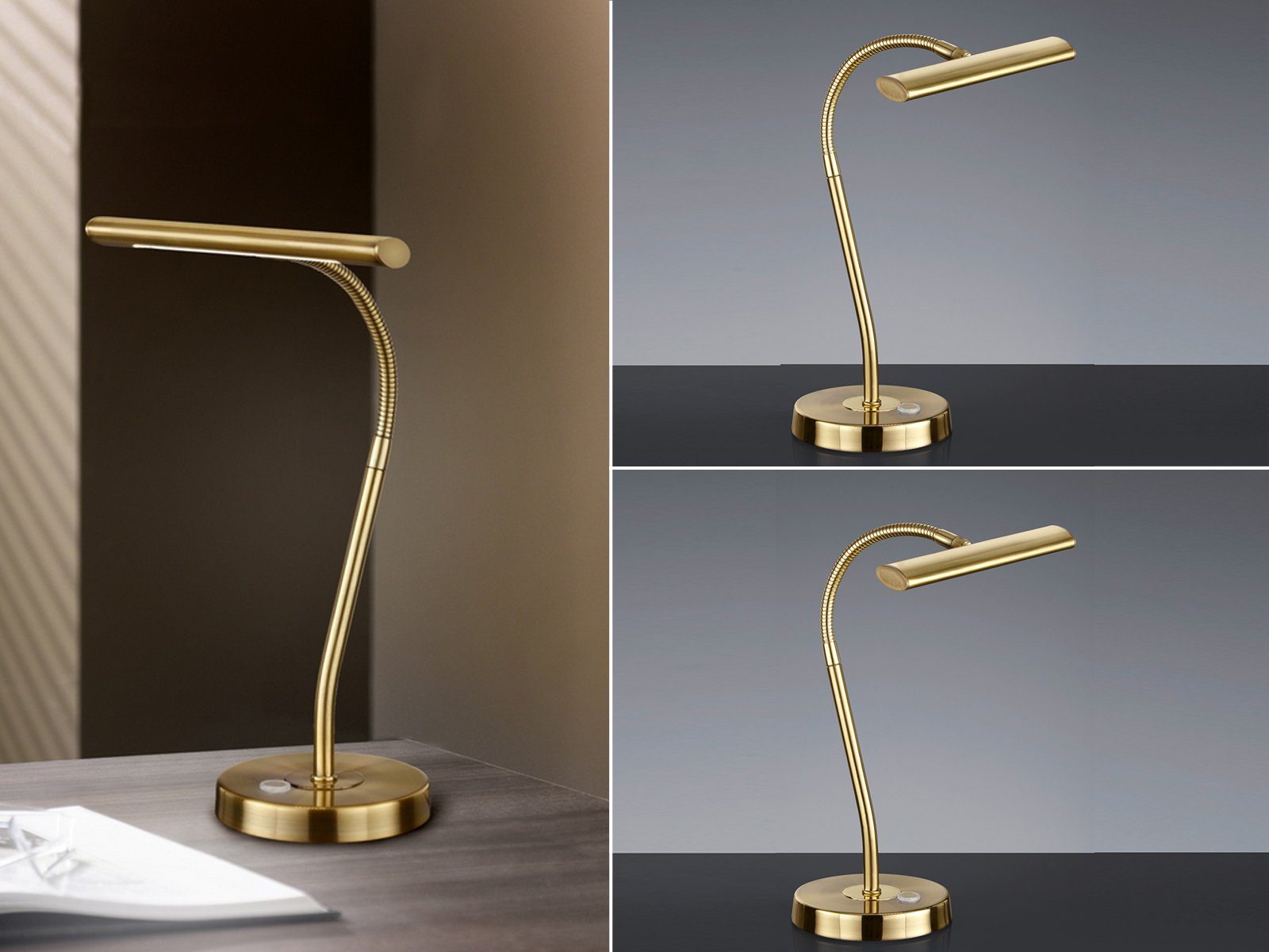 TRIO Leuchten LED Schreibtischlampe, Dimmer, LED fest integriert, Warmweiß, günstig online kaufen