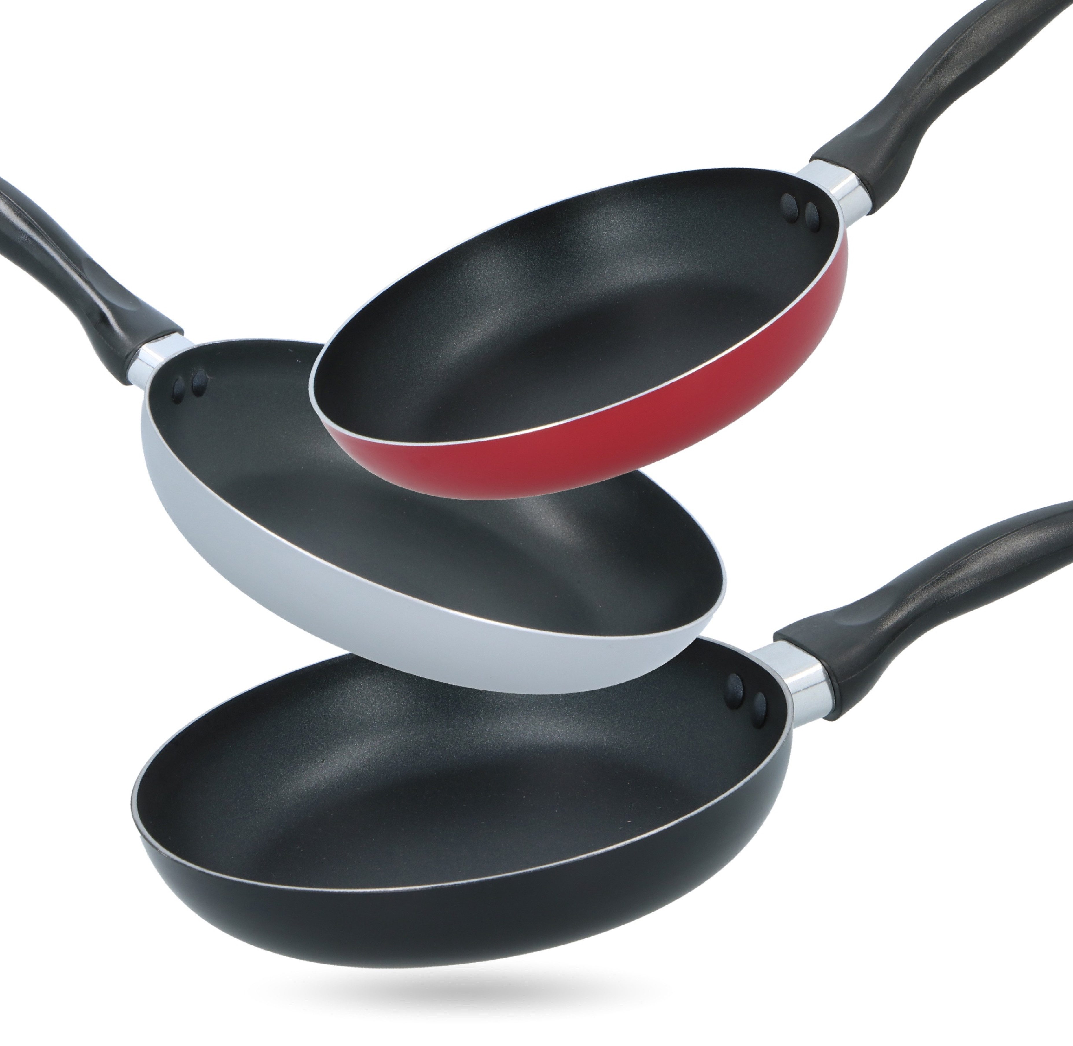 HaushaltO Bratpfanne 3er Сковородыset Induktion - Beschichtete Bratpfanne & Induktionspfanne, (Set, 3-tlg., 3er Set Сковороды)