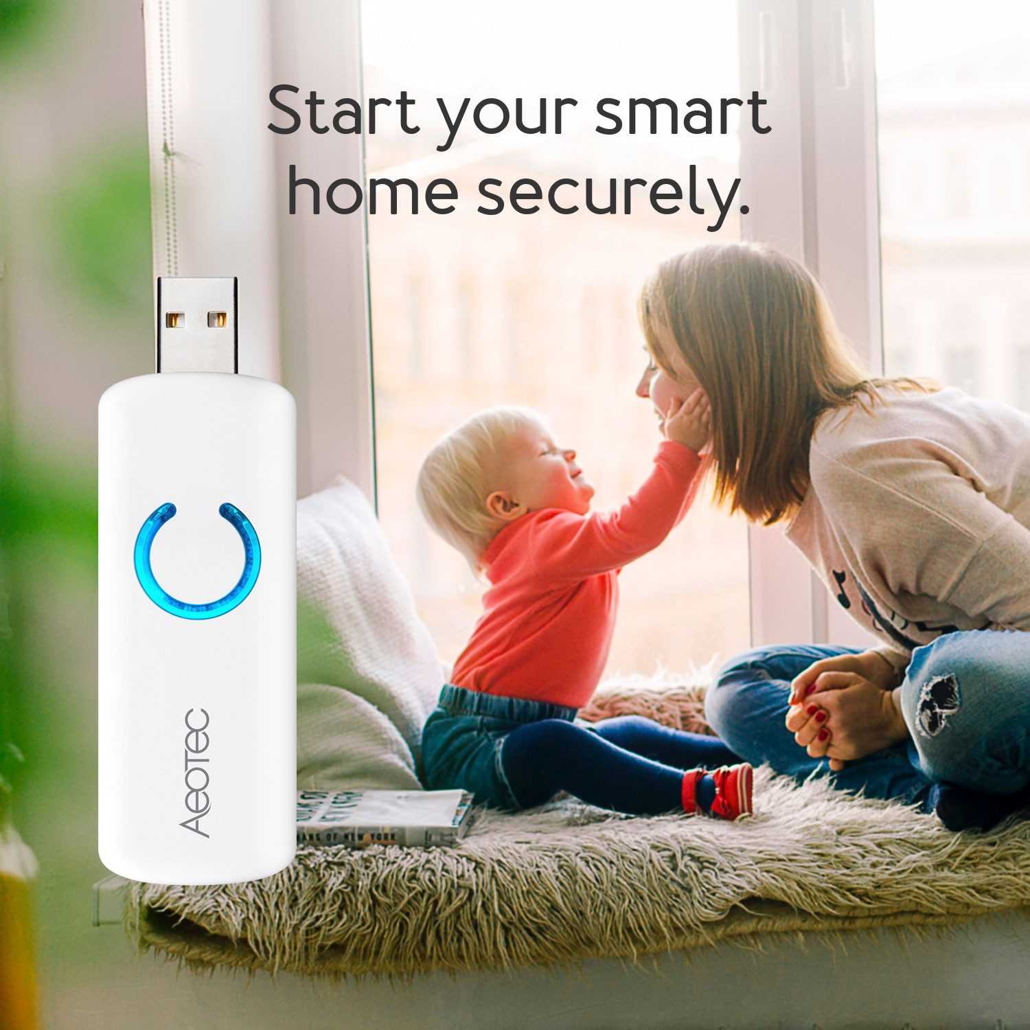 Aeotec Aeotec USB Adapter mit Batterie Z-Stick GEN5+ Z-Wave Plus ZW090-C Smart-Home-Zubehör