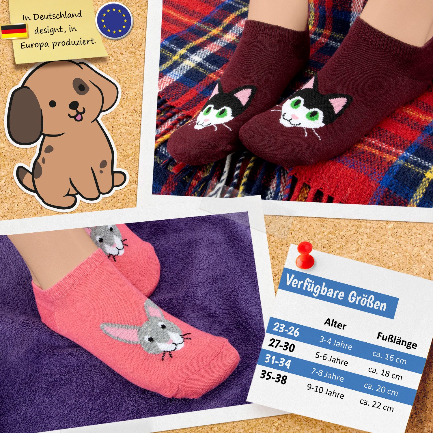 Footstar Kurzsocken Kinder Socken (8 Paar) für Mädchen & Jungen bunt