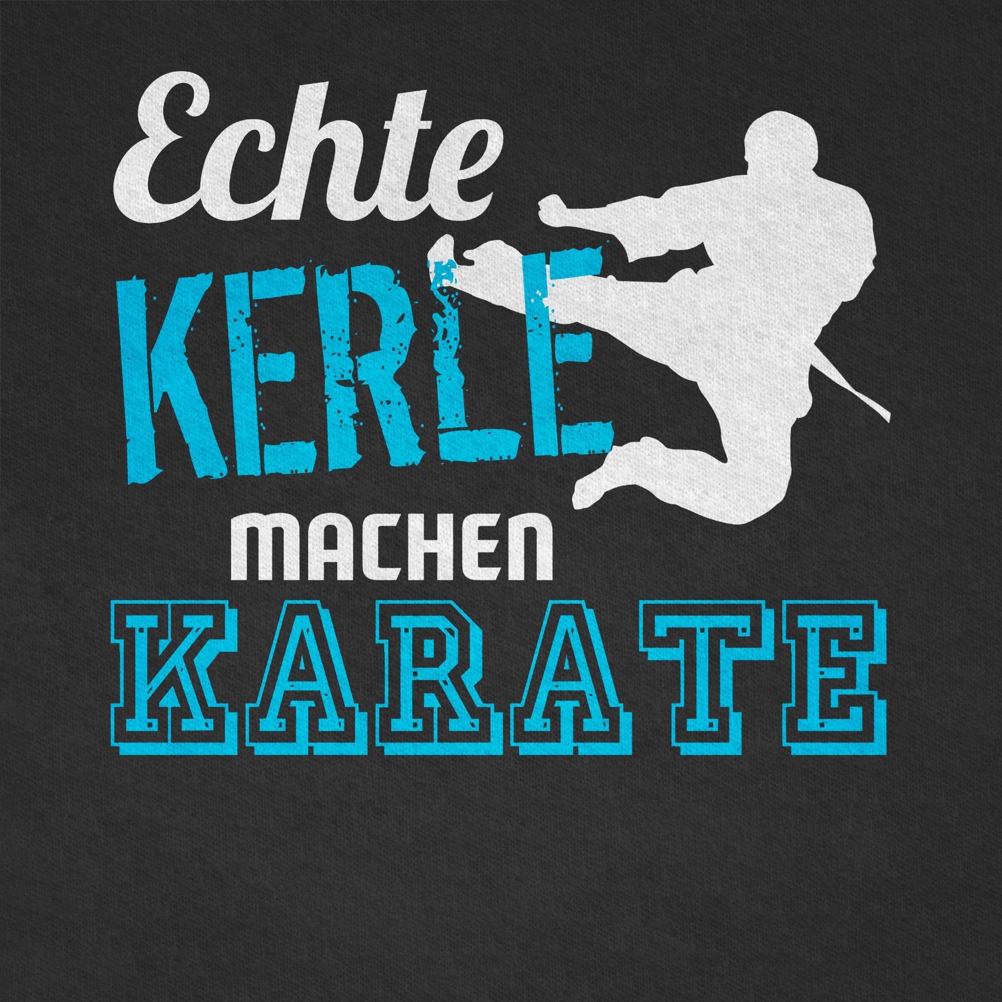 Echte T-Shirt Schwarz 2 machen Kleidung Sport Shirtracer Karate Kinder Kerle
