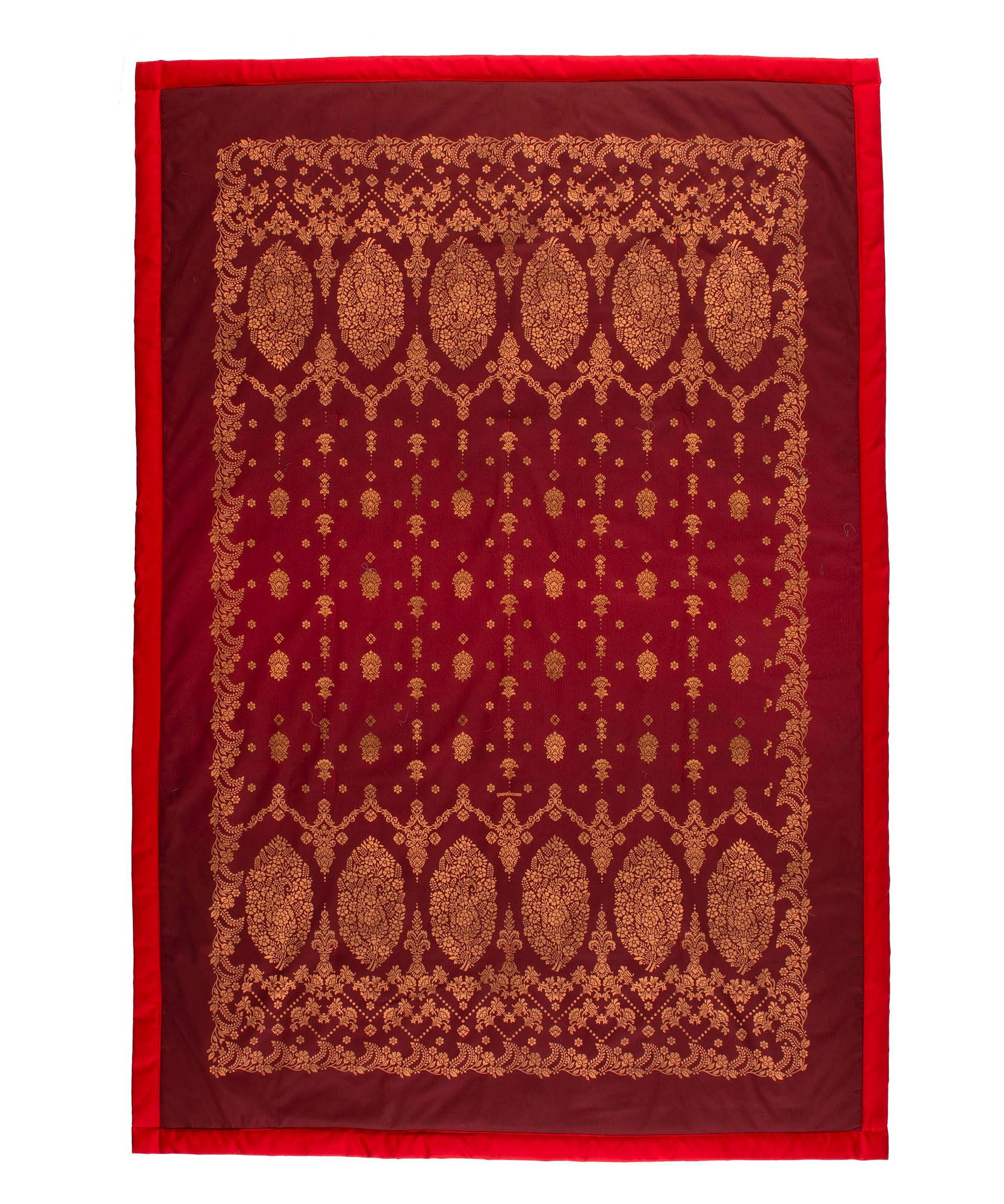 Plaid Bassetti Plaid GOLD DECOR, R1 Bordeaux 135 x 190, Bassetti