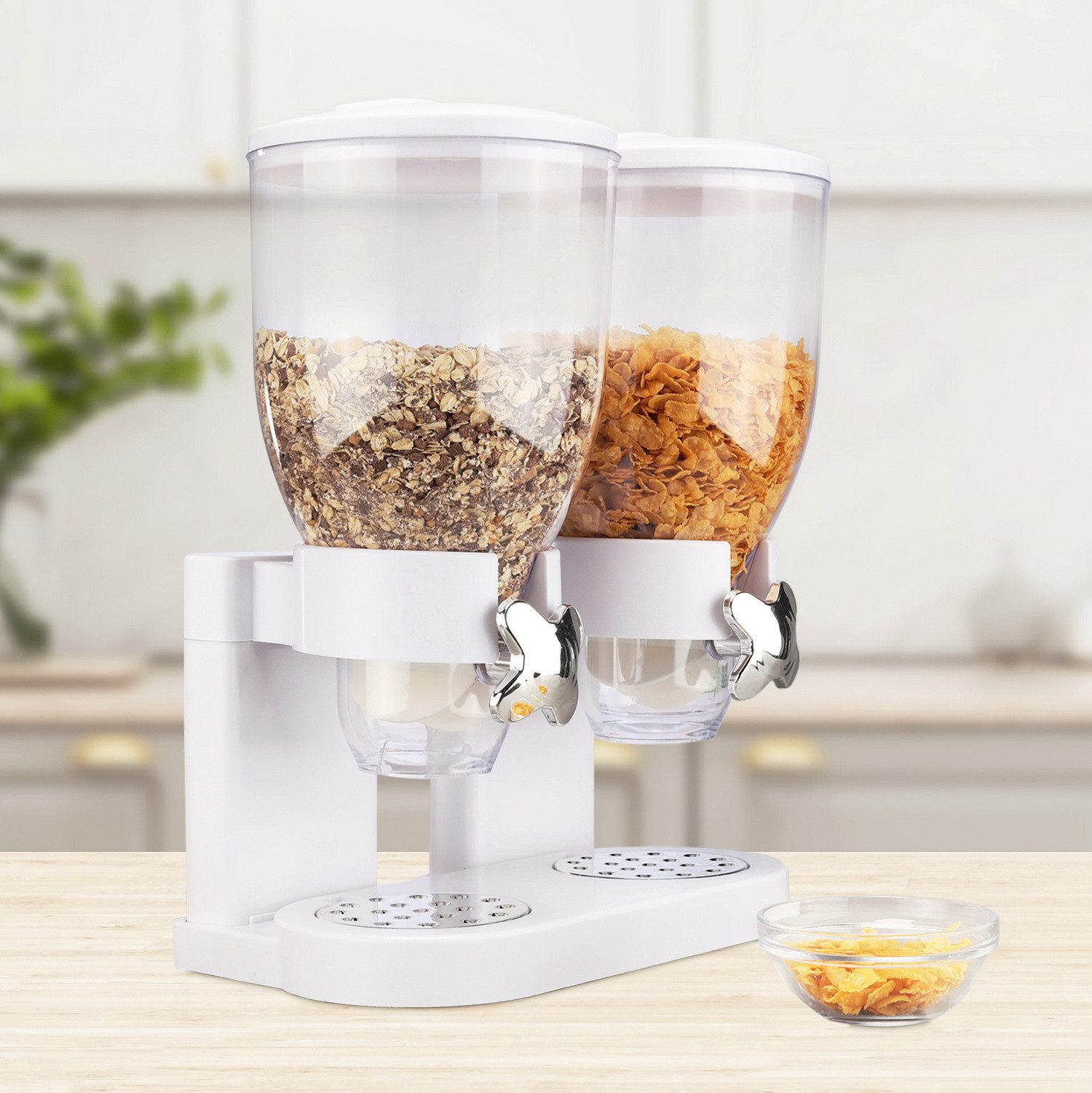 Müslispender Doppel Müsli-/Kronflakes-Spender Cronflakes-Behälter Cerialienspender