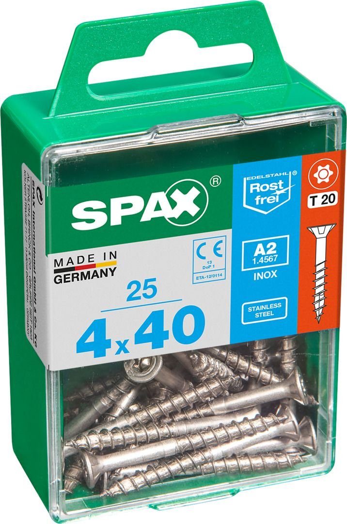 - TX Spax x 25 Holzbauschraube 20 4.0 mm 40 Universalschrauben SPAX
