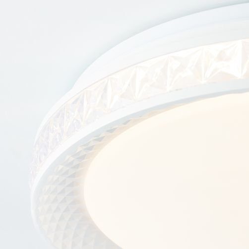 Brilliant LED Deckenleuchte wechselbar, Tuya-App, 39 LED Burlie, Metall/Kunststoff, cm, Ø transparent/weiß Farbwechsler