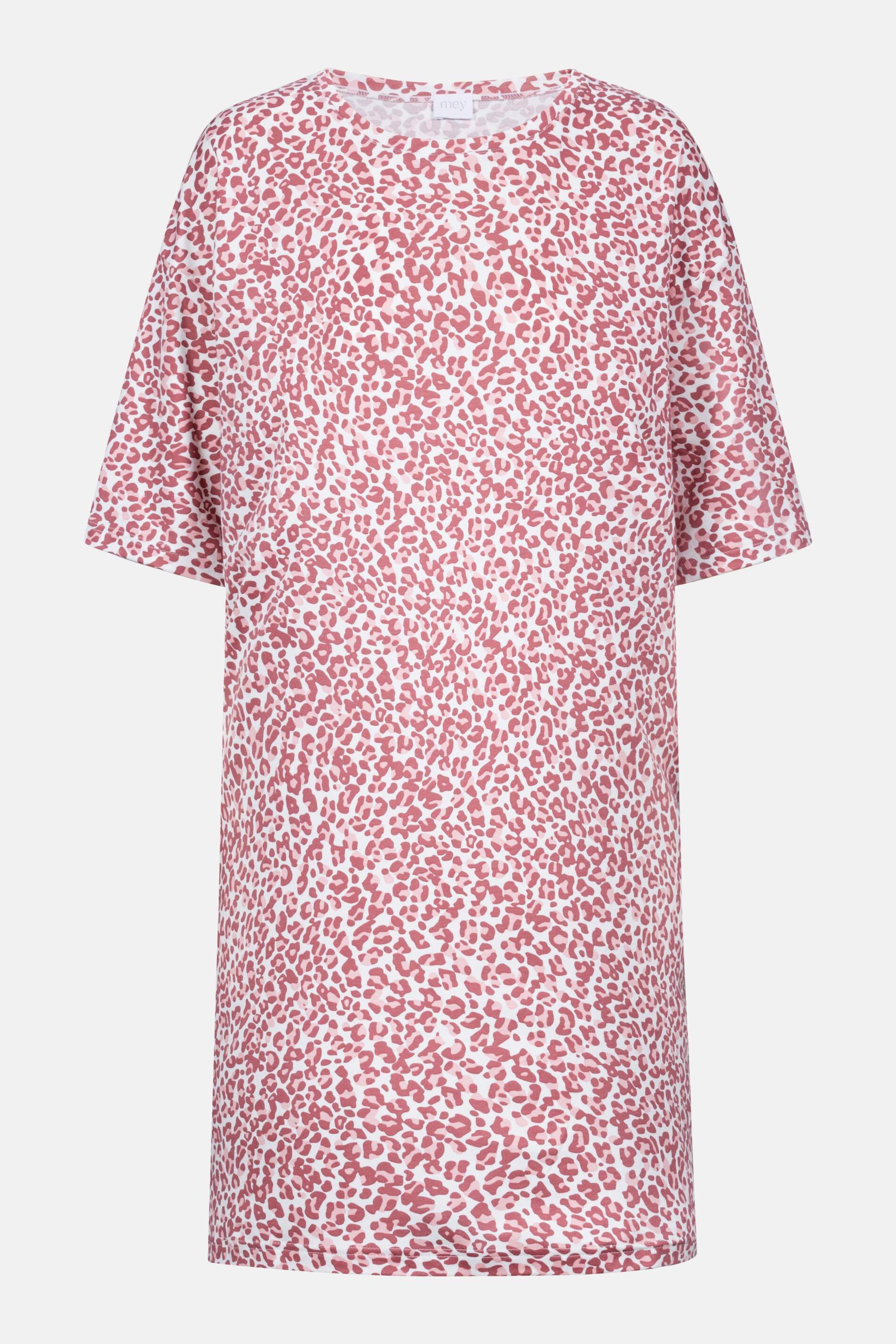 Mey Nachthemd Mey Damen Bigshirt kurzarm Serie Sleepy Leo (1-tlg) Feminines Nachthemd, Gemustert, Interlock, Baumwolle