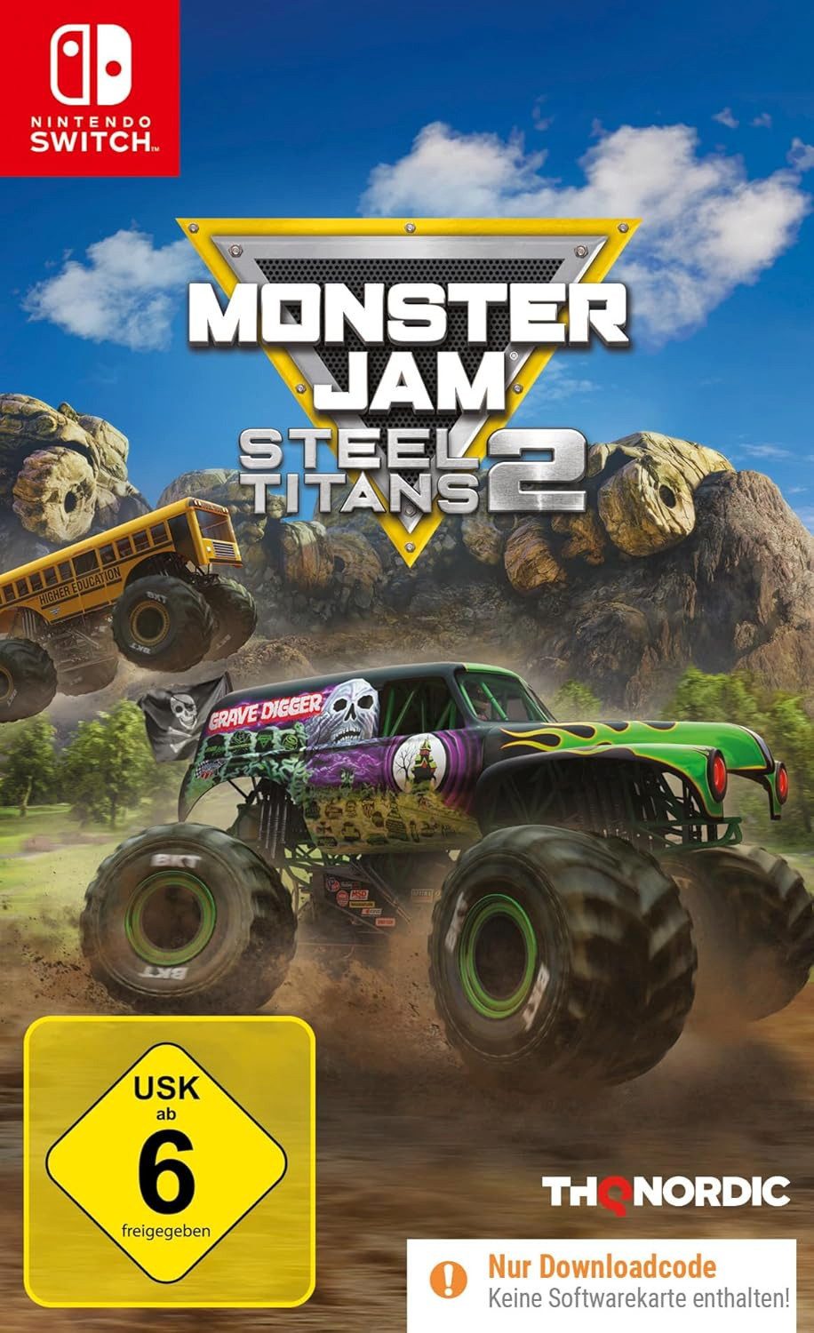 Monster Jam Steel Titans 2 - Nintendo Switch- Code in a Box (Code in a Box), Nintendo Switch