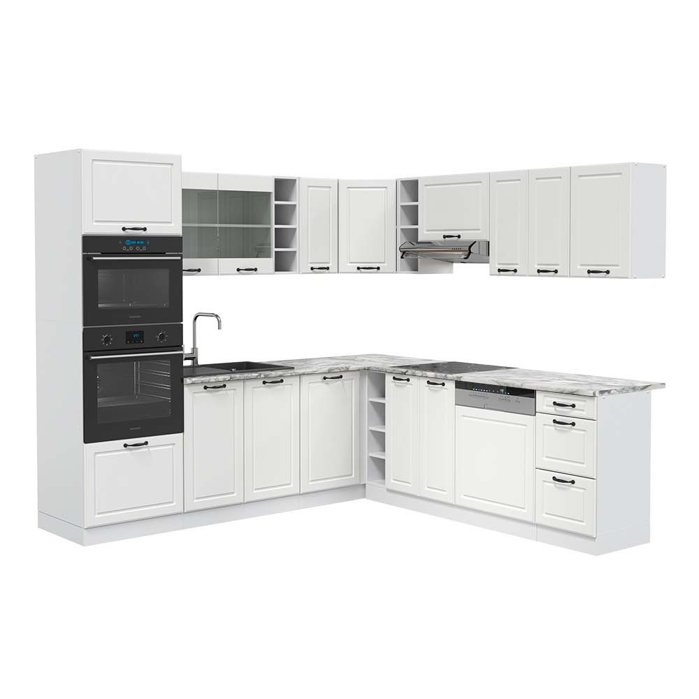 Vicco Küchenzeile R-Line, Weiß/Anthrazit, 240 cm, günstig online kaufen