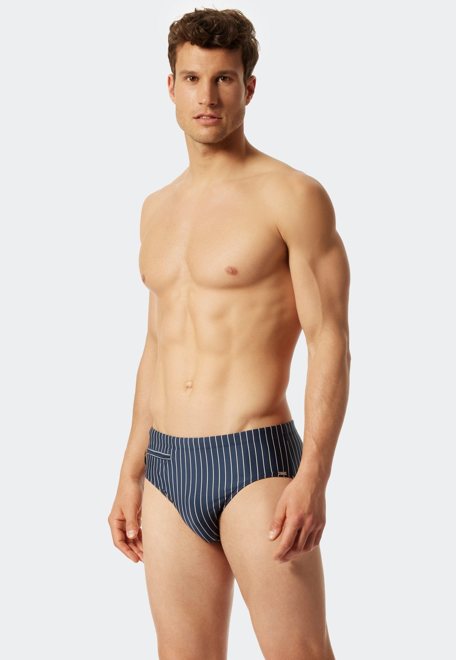Schiesser Badeslip Nautical Casual mit weißen Streifen