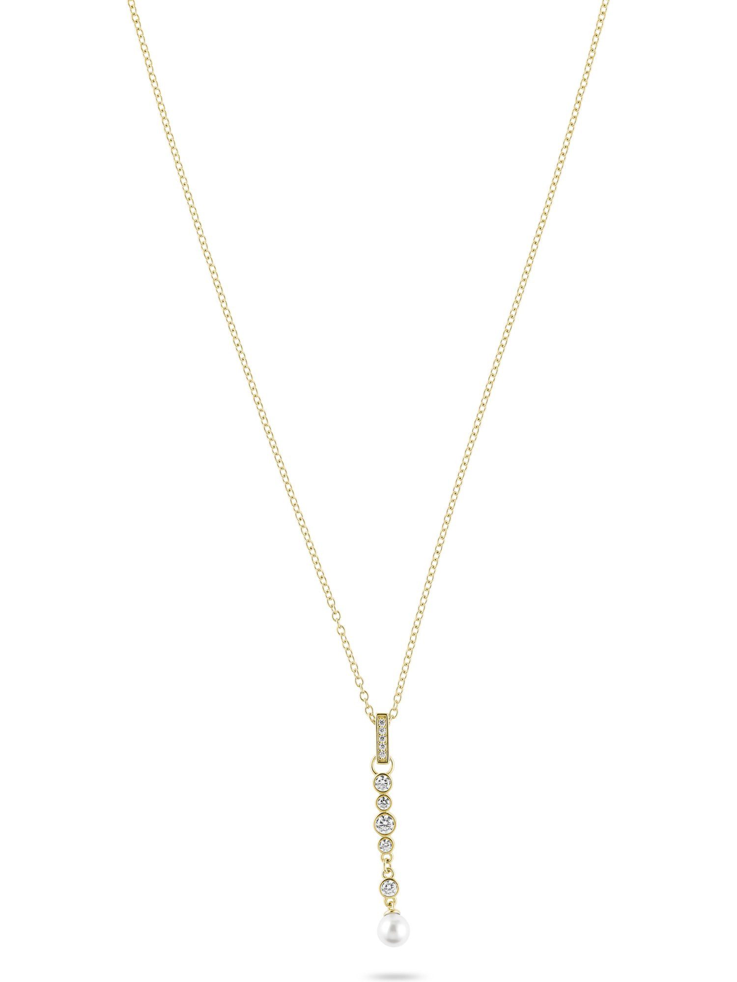 JETTE Silberkette JETTE Damen-Kette 925er Silber, recycelt Zirkonia, PEARL