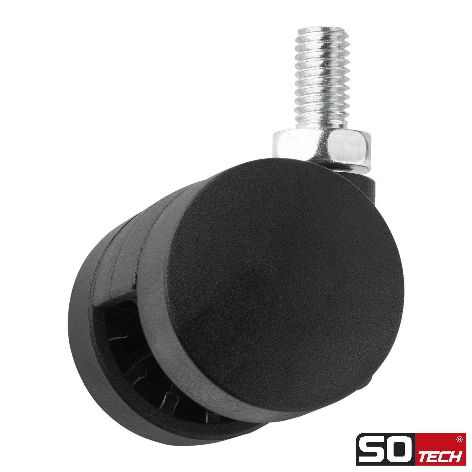 SO-TECH® Doppelrolle AACHEN Ø 35 mm Tragkraft pro Möbelrolle 40 kg, mit M8 Gewindestift – Bild 2 von 5