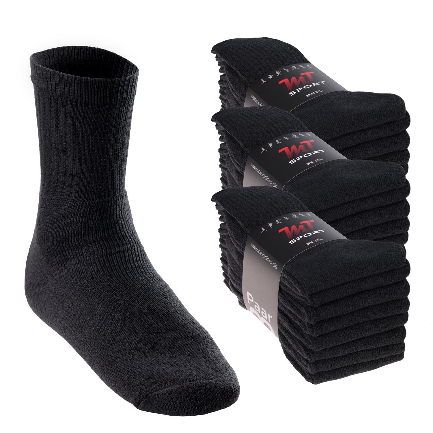 MT Tennissocken Sport- & Freizeitsocken Damen/Herren (8-32 Paar) Tennissocken (24-Paar) 4farb-Mix / 24 Paar