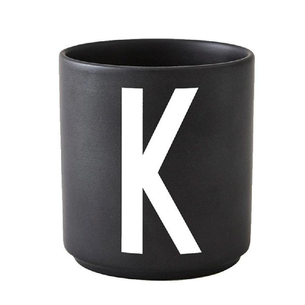 Tasse K Letters Schwarz Design Tasse