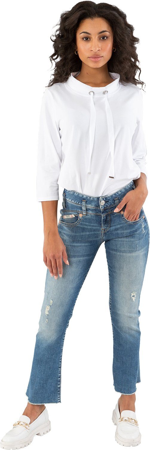 Herrlicher Bootcut-Jeans HERRLICHER, PEARL BOOTCUT JEANS CROPPED UND BIO-BAUMWOLLE