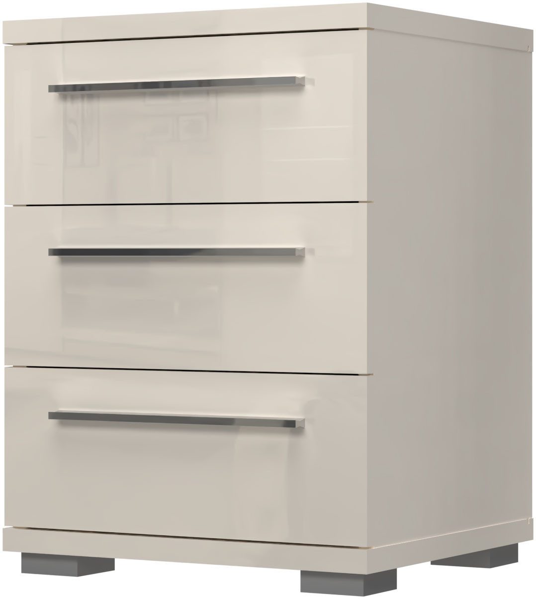 OTTO home Nachtkommode Piano, Nachttisch aus FSC-zertifiziertem Holzwerkstoff, Made in Europe (45/40/43 oder 61cm (B/T/H), ideal passend zum Boxspringbett), UV lackiert, hochglänzend, Soft-Close Funktion, 2 oder 3 Schubladen