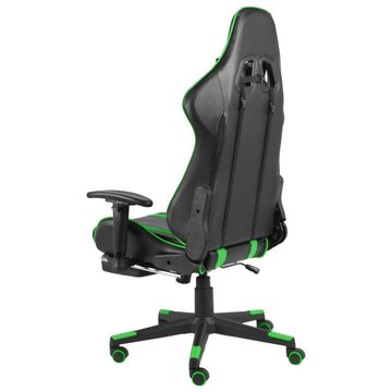 furnicato Gaming-Stuhl mit Fußstütze Drehbar Grün PVC