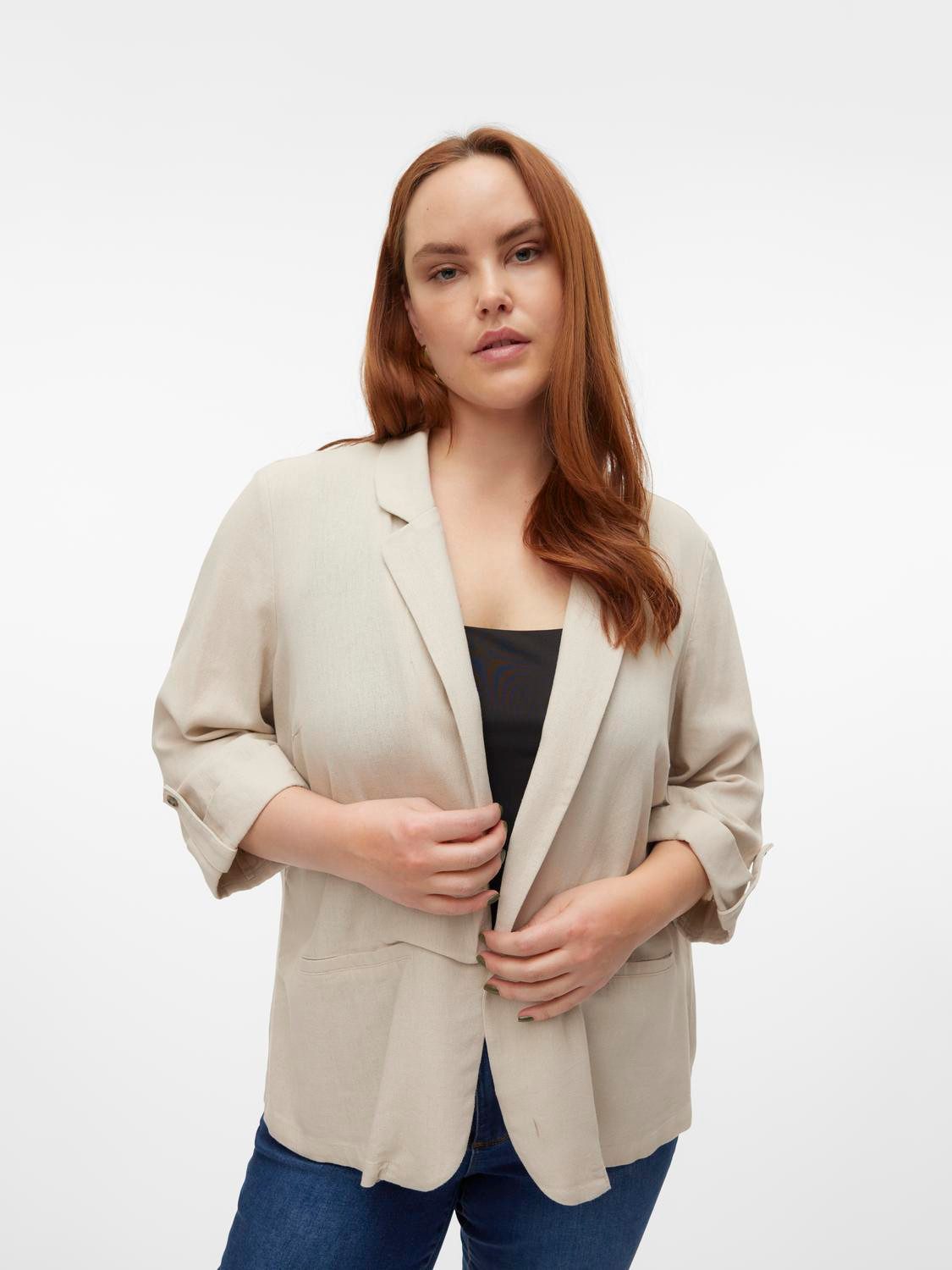 Vero Moda Curve Kurzblazer VMCJESMILO 3/4 BLAZER WVN GA NOOS CUR